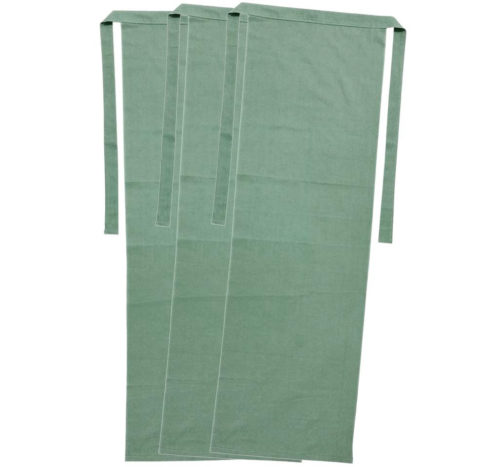 Edoten Men's Etchu Fundoshi (Loincloths) - Nashien Dyed, 100% Cotton, Made in Japan, One Size Fits All, Set of 3, Chigusa Nezu Plain (Green)