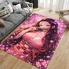 Anime Girl with Sakura Theme suitable as a non-slip mat for the living room or bedroom sofa