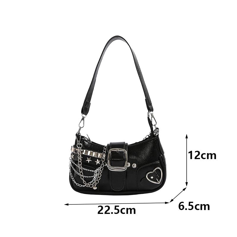Yogodlns Nuova Borsa a Spalla di Nicchia con Texture Amore Catena a Farfalla Sottospalla Borsa a Spalla Diagonale da Moto per Ragazza Piccante per Donna