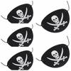 5Pcs Black Skull  Pirate Captain Cap Horror Felt Pirate Hat Party Supplies   Easter