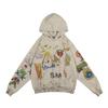 Spring and Autumn New Personality Painted Men's and Women's Hoodies Printed Graffiti Sweater