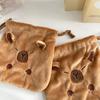Capybara Cute Plush Drawstring Bag High Capacity Portable Organizer