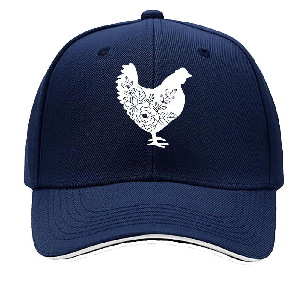 Decoração de Parede de Metal com Silhueta de Galinha Floral Chapéu Hip Hop Moda Esportes ao Ar Livre Boné de Baseball Sanduíche