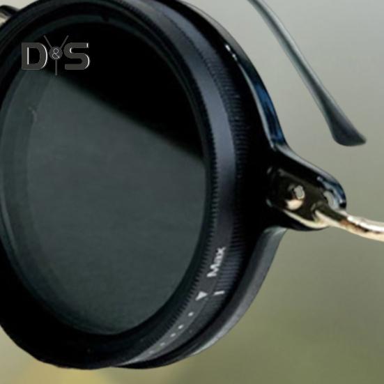 Malé okrúhle polarizované slnečné okuliare pre mužov ženy 1-9 stupňov nastaviteľný odtieň slnečné okuliare s ND filtrom šošovky na pláž, do tieňa, na rybolov, na šoférovanie