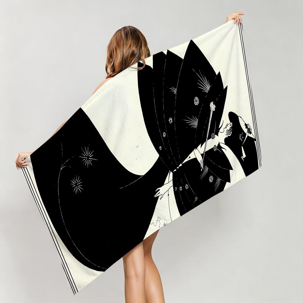 Elegant A-Aubrey BeardsleyS Towel Five-Star Hotel Quality Eco-Friendly Ultra Soft Thick Towels & Beach Towels