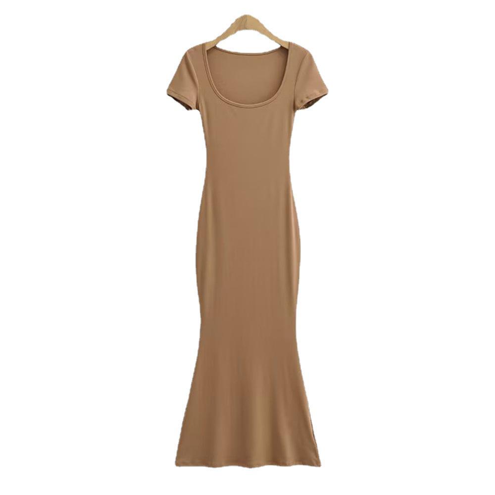 YPFF Trendy Women's Sexy Square Neck High Waist Bodycon Dress