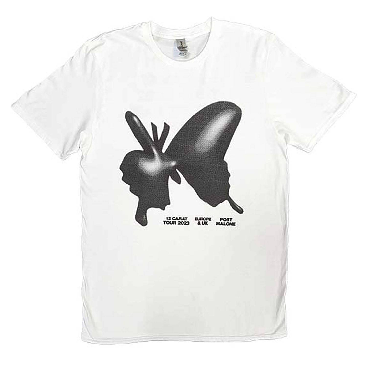 Men s Post Malone Inflatable Butterfly 2023 Tour T-shirt Large White S
