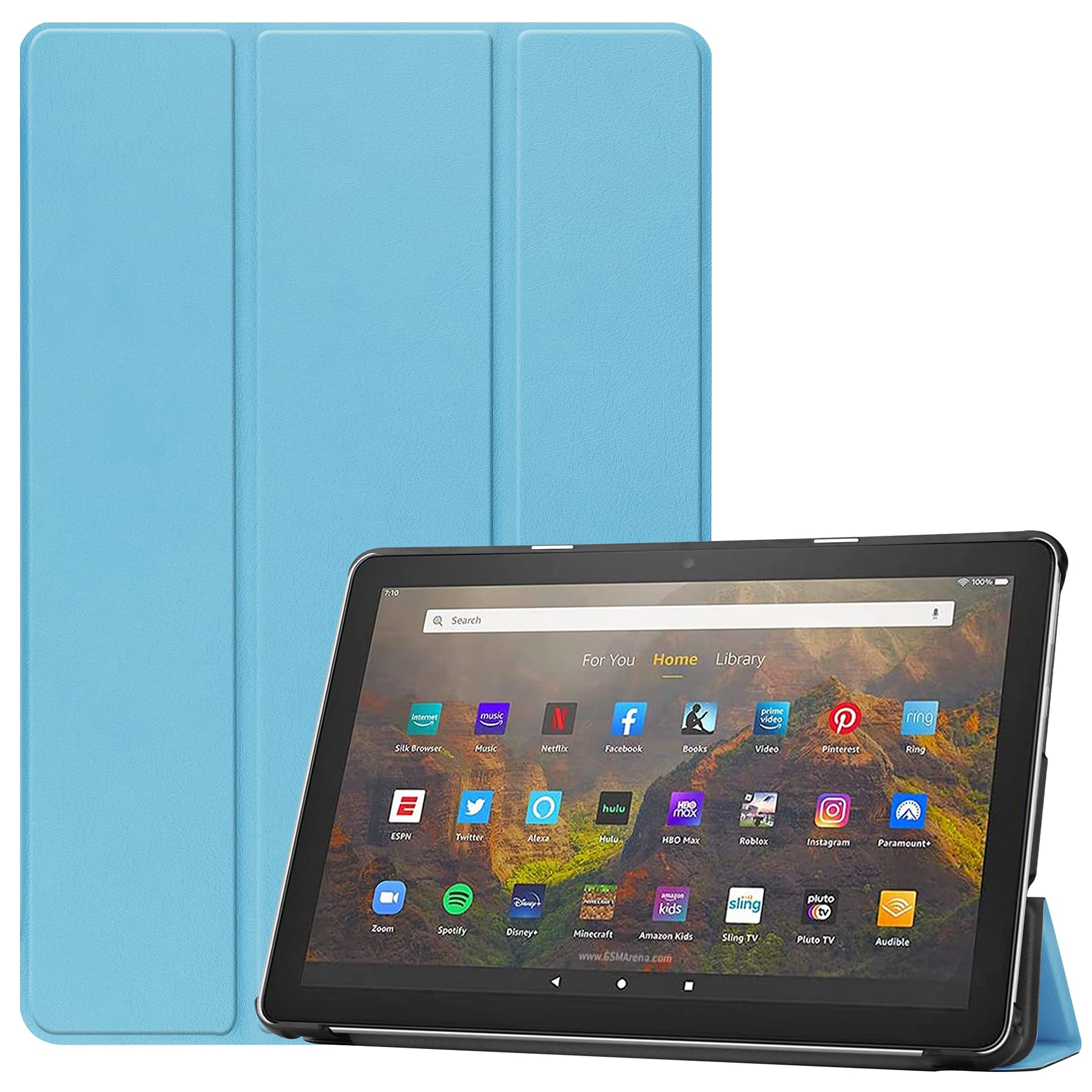 

Чехол Fire HD 10 HD 10 Plus 2021 с магнитным замком и функцией подставки. Тонкий легкий чехол с функцией подставки. Высококачественный чехол Amazon Fire HD 10 из искусственной кожи.