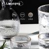 Lazysong Day Glass Sake Bottle Japanese Sake for Cold Sake and Sake Certified by the Japanese Food Inspection Standard Father's Gift Set, Set,