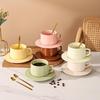 Nordic Ceramic Coffee Mug and Saucer Set