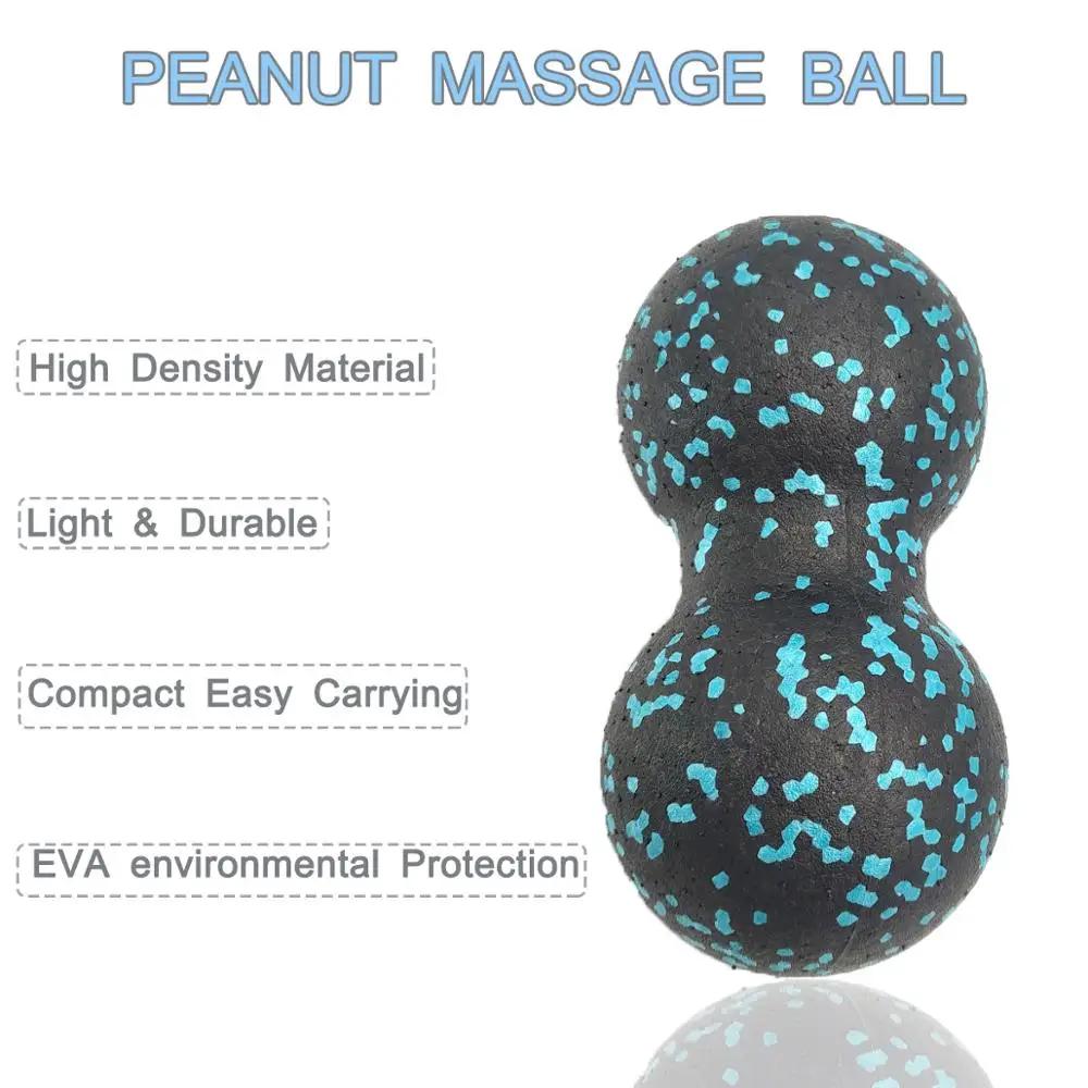 Massage Ball Double Lacrosse Ball Mobility  Peanut Ball for Self-Myofascial Release Deep Tissue Massage Tool