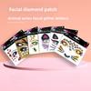 Halloween Christmas Diamond Animal Face Stickers Festival Party Stage Makeup Dinner Sparkling Pink Diamond Mask Stickers