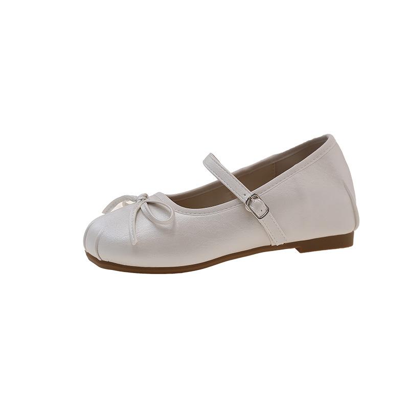 French Fairy Style Bow Shallow Mouth Single Shoes Female 2025 Spring and Summer New Korean Version Soft-soled Ballet Small Single Shoes Female