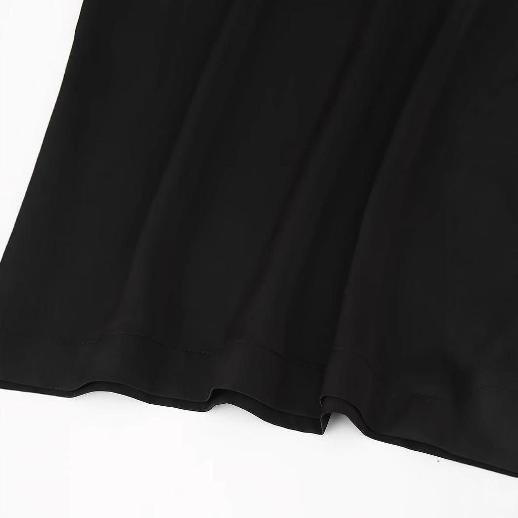 2025 Spring Women's European & American Wide-Leg Satin Pleated Trousers