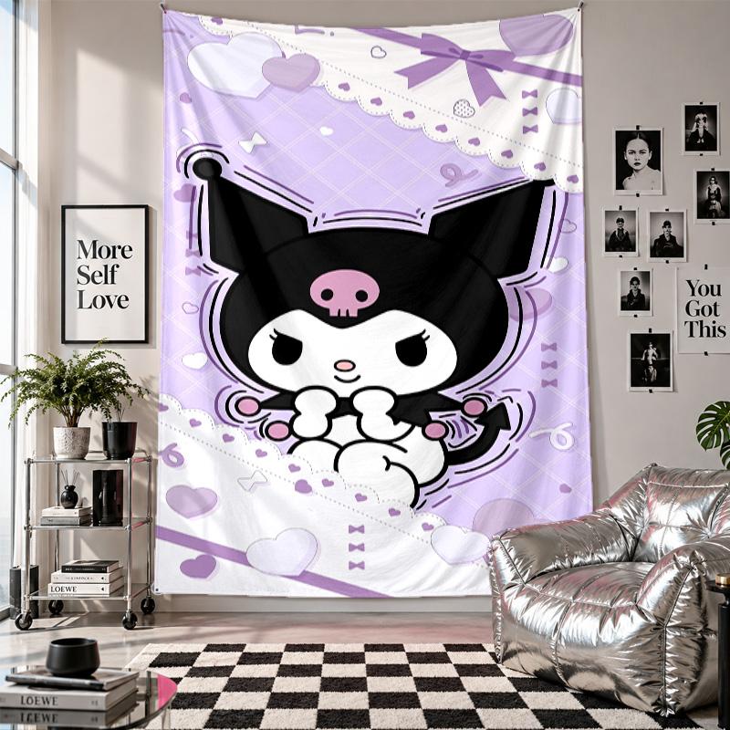 Wall TapestryKuromi Art Hanging Cloth Decorative Background Cover for Room Decoration