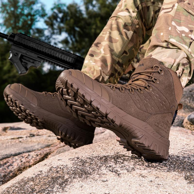 Men's field training boots four seasons breathable lightweight anti-slip outdoor jungle combat boots casual walking hiking boots