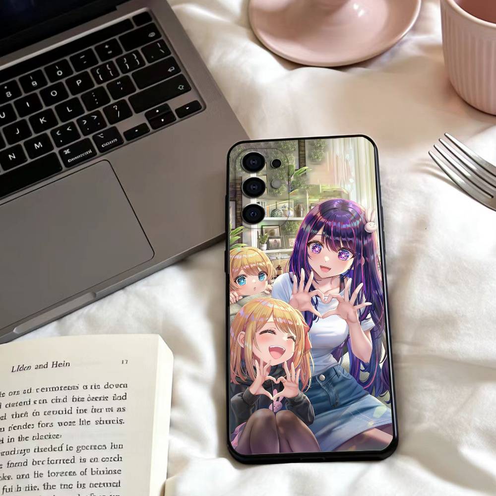 Anime O-Oshi no ko  Phone Case For Samsung S25,24,23,22,30,21,10,9,Ultra,Plus,Lite,FE,4,5 G Soft Black Case
