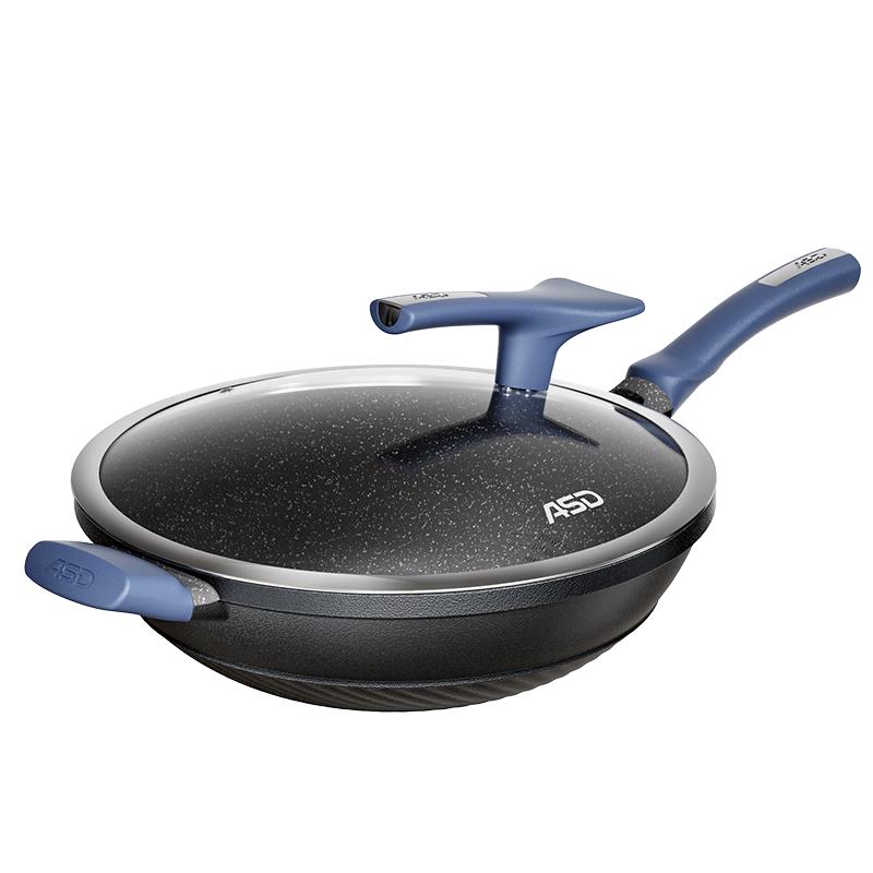 ASD 32cm Non-Stick Magic Stone Titanium Wok