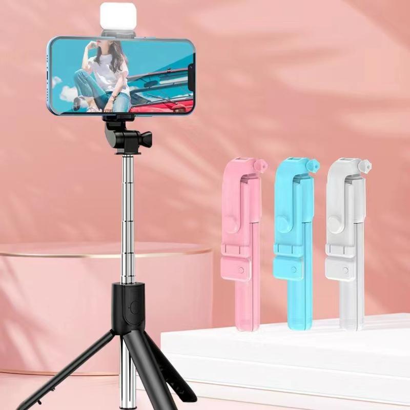 Extendable Tripod with LED Selfie Light Detachable for Ios Android Smartphone Wireless Bluetooth Selfie Stick Tripod with Remote