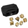 LED Warm Breathing Light Dice Set with Vibration Sensor, Type C Rechargeable, 7 Glowing Dice for Party Games and