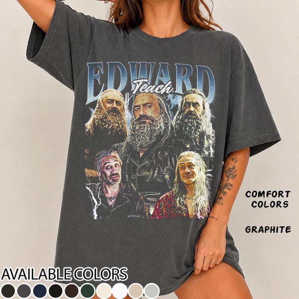 Limited Edward Teach Shirt Our Flag Means Death Vintage Unisex Heavy Cotton Tee FD