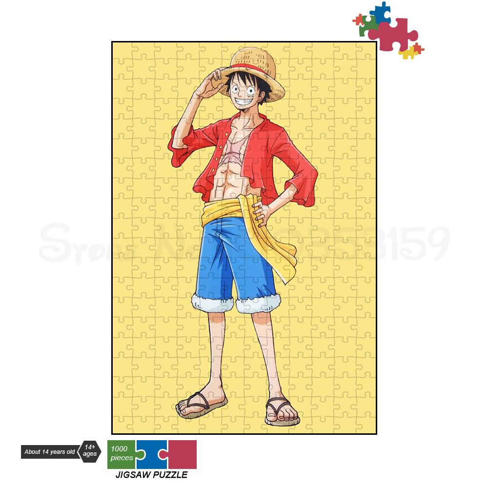 

Обезьяна Д. Пазлы Луффи, цельные аниме, настольные игры, мультяшные игрушки в японском стиле, хобби для детей, беспокойные