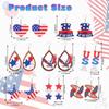 New Independence Day Flag Personalized Earrings Combination Set Printed Wooden Earrings