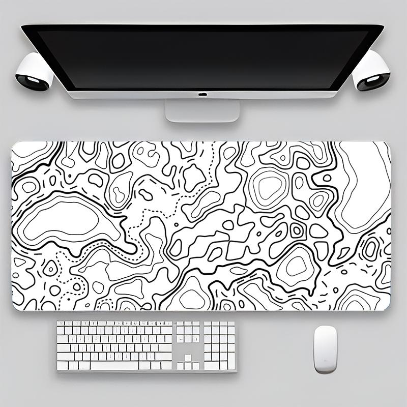 Terrain Map Contours Keyboard Gamer Carpet Rubber Mat Full Gamer Pc Keyboard Mouse Gamer Table Gaming Pc 90x40cm