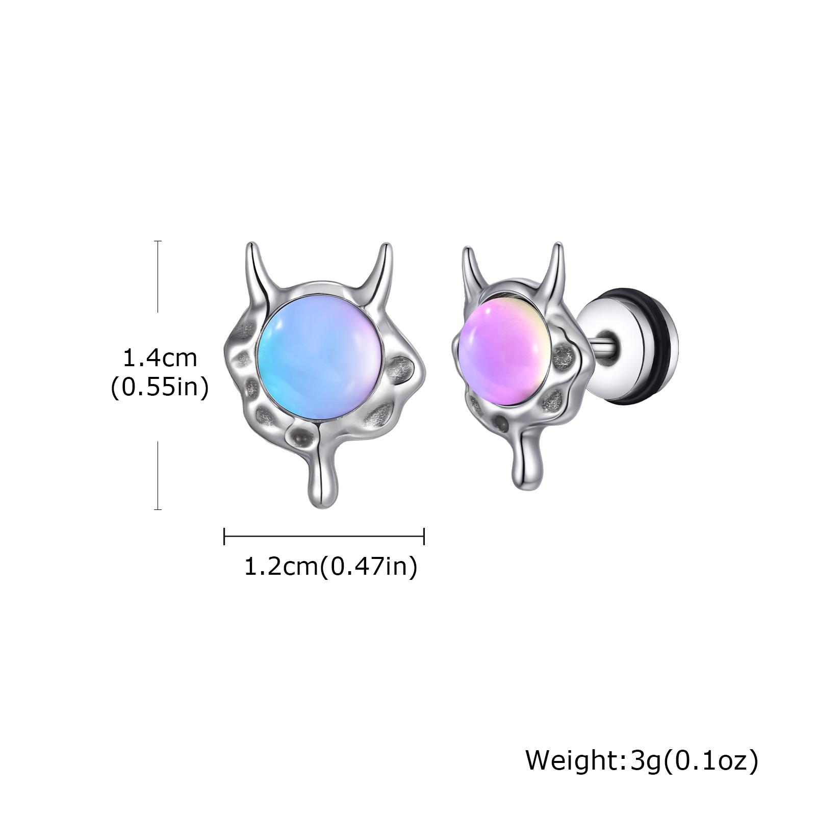 

Personalized Colorful Acrylic Geometric Stud Earrings for Men Women,Stainless Steel Punk Piercing Earrings,Fashion Jewelry Gift