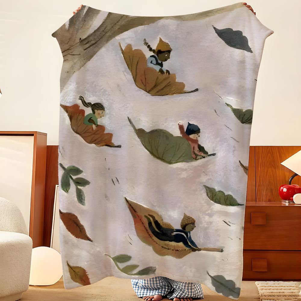 Artist G-Gemma K-Koomen Throw Flannel Throw Blanket, Lightweight Cozy, Durable Washable Cute Cool
