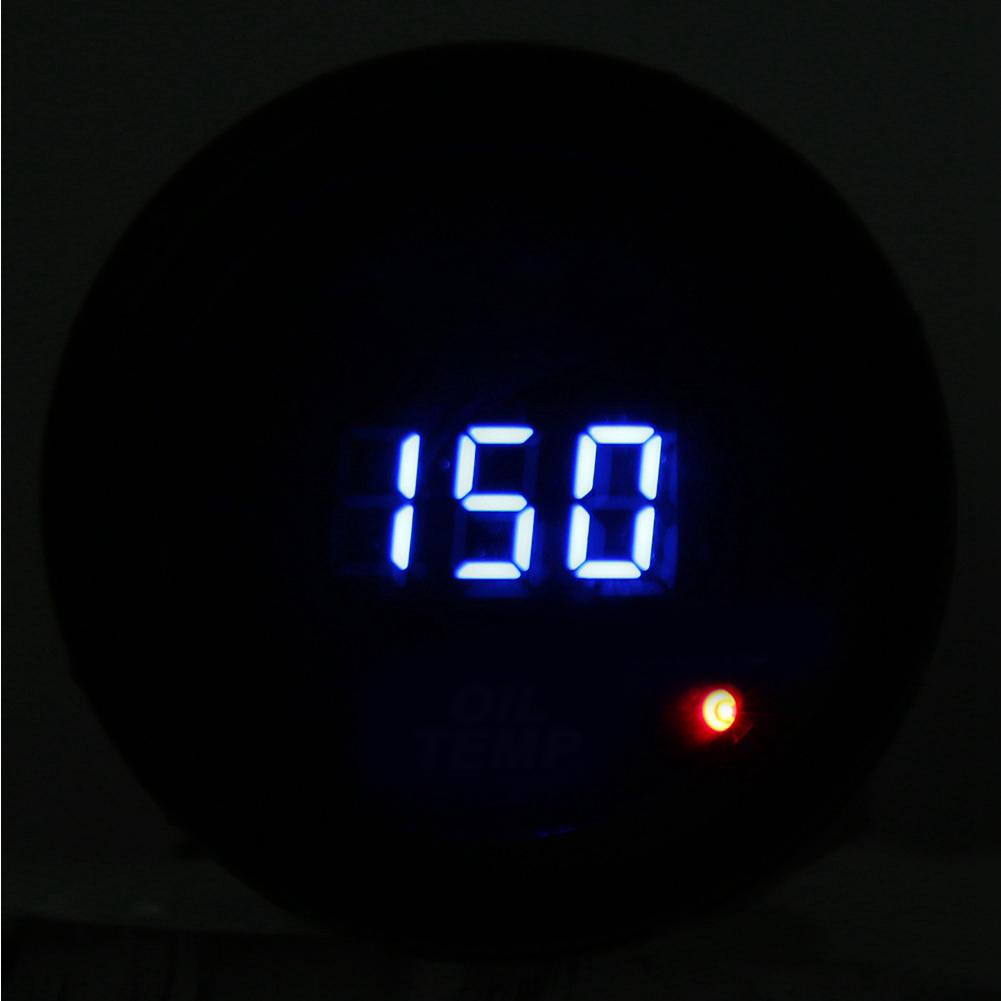 52mm Oil Thermometer with Sensor 40 150 celsius Blue LED Digital Display Temperature Gauge