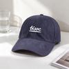 Fashion Hat Korean early winter new polished cotton embroidered versatile baseball cap big head circumference showing face small men's and women's