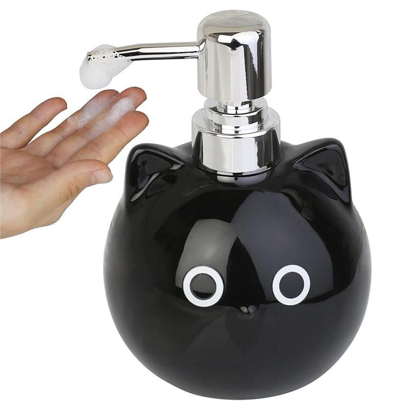 A84X- Cat Shape Hand Soap Dispenser Lotion/Shower Gel Dispenser Cute Animal Design 2Pcs Pressable Lotion Dispenser