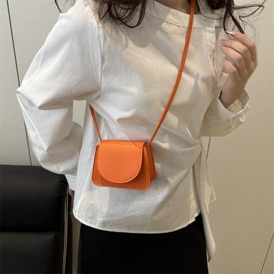 Casual Versatile Lightweight Solid Color Women's Shoulder Bag Simple and Portable Mini Square Bag Lipstick Bag Messenger Bag