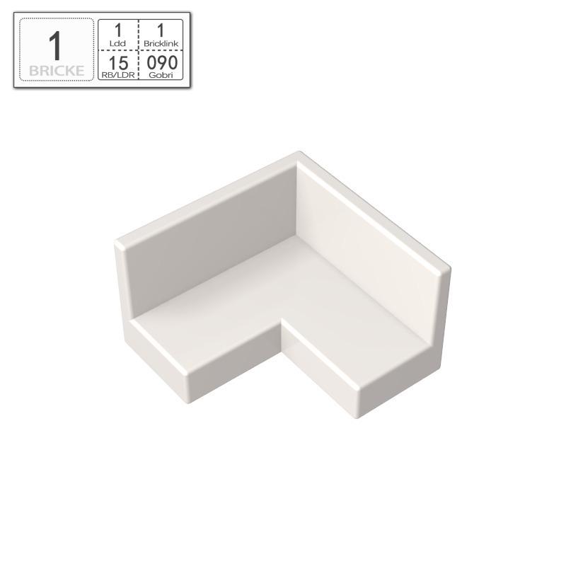 BRICKE 2x2x1 Corner Wall Plate, Compatible with Lego 91501 31959 Small Building Blocks