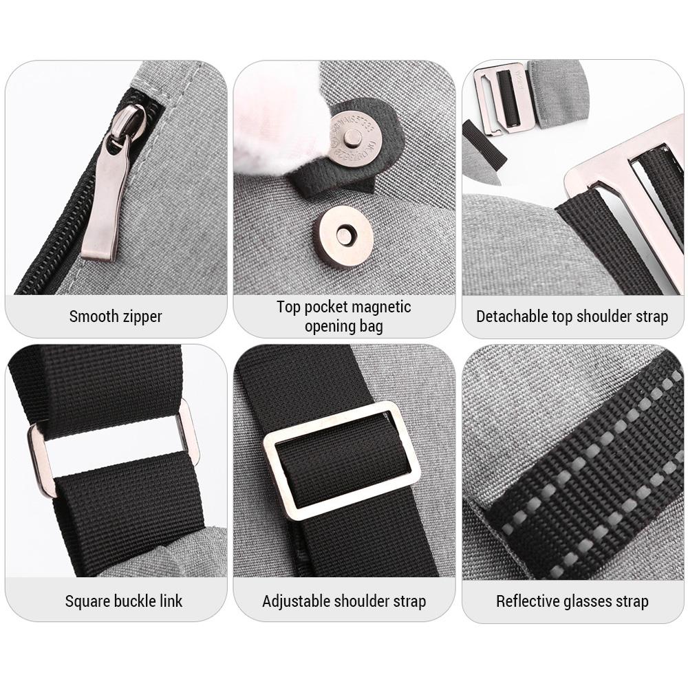 Chest Bag for Men / Women Lightweight Multi-functional Travel Sling Bag Scientific Storage for