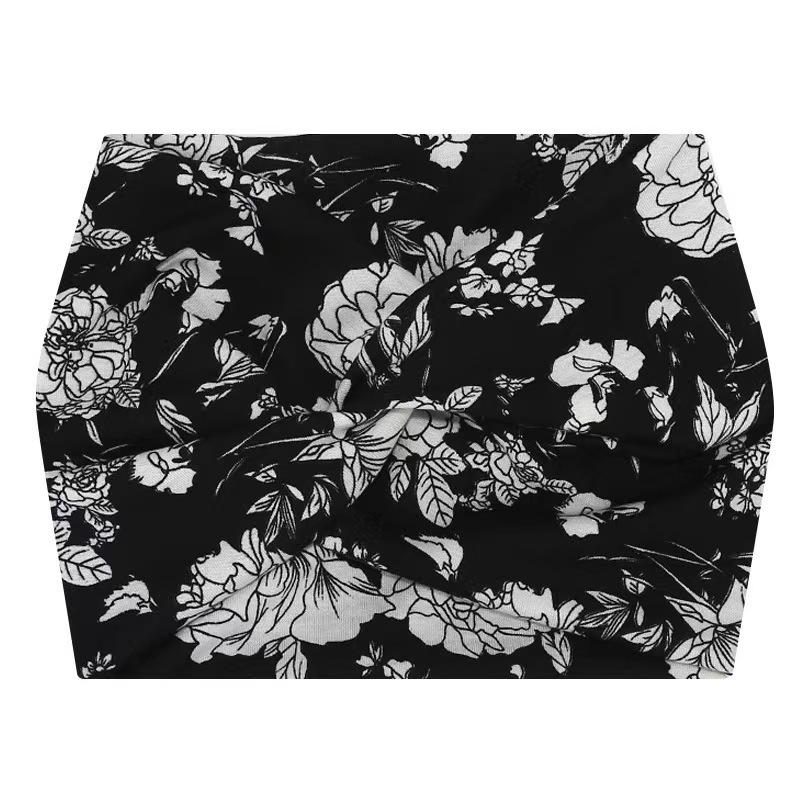 African Extra Wide Elastic Wrap Headband for Yoga and Sports