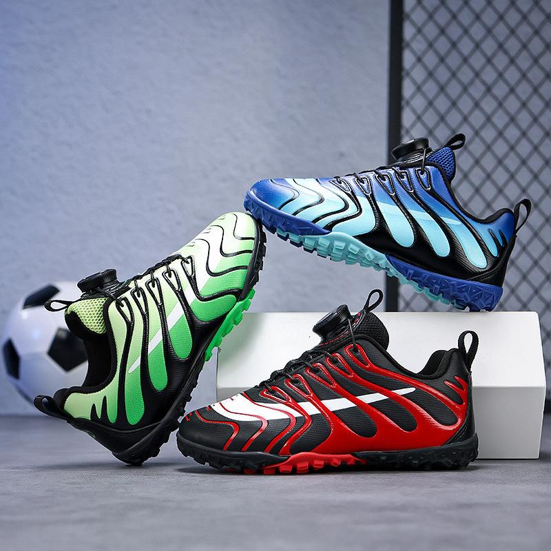 Children's football shoes Rotary buckle Boys' student game training shoes Girls' broken nail football shoes