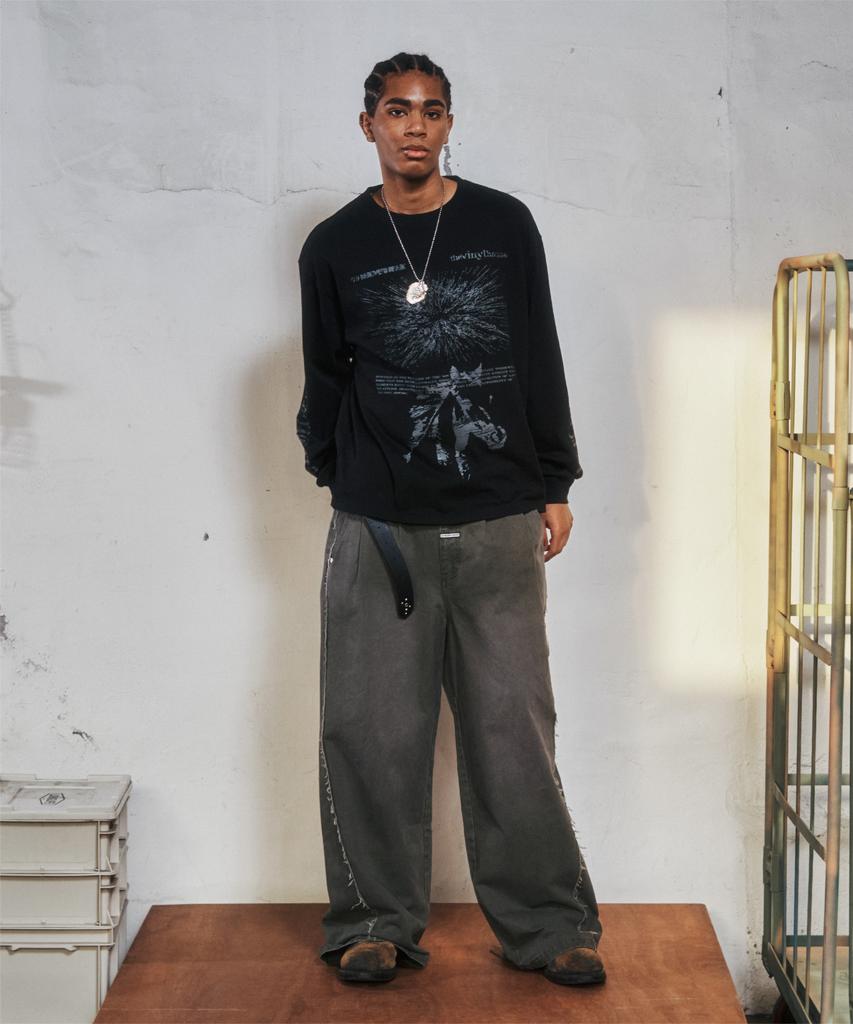 THEVINYLHOUSE Rough Drawing Ls Tee Black
