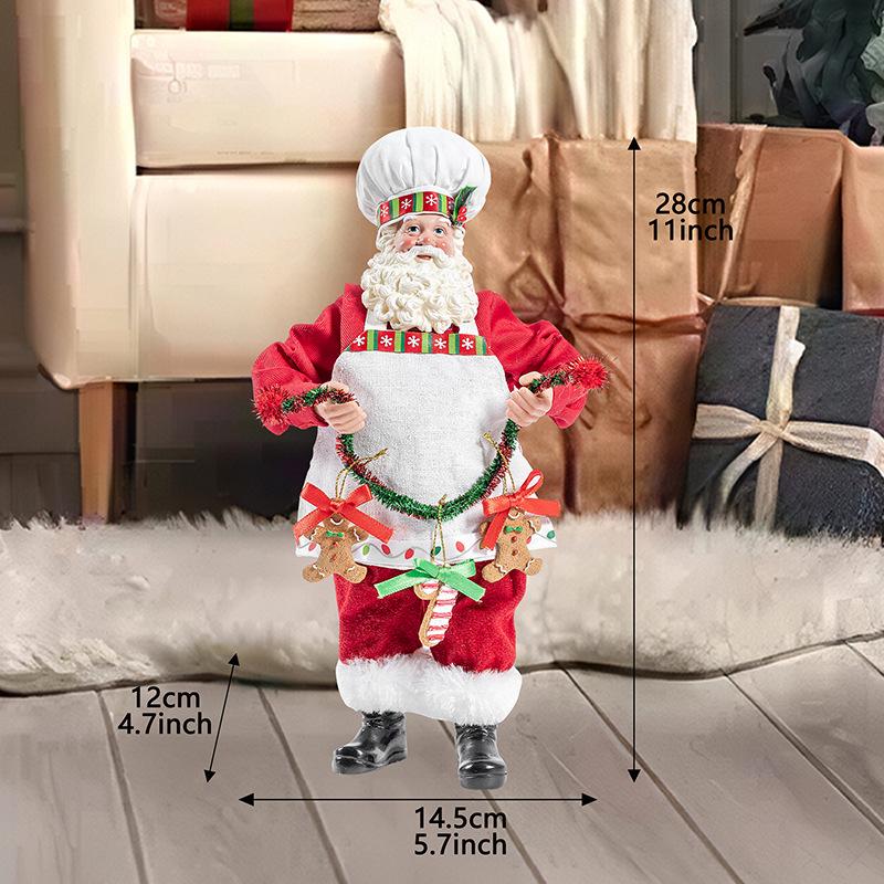 

Американский Санта-Клаус Полимерная фигурка Рождественское украшение Подарок 14.5*12*28 cm красный