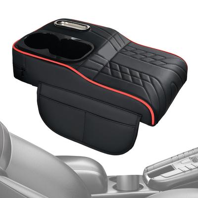 4 In 1 Car Armrest Box Height Pad Seat Middle Storage Multifunctional Tissue Box Water Cup Holder Storage Bag Armrest Pad
