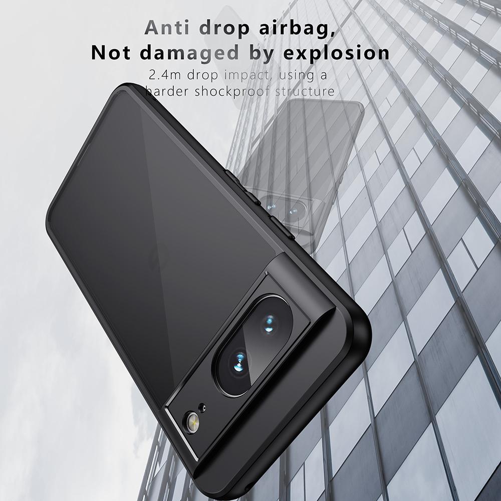 For Google Pixel 8a Case TPU+PC 2-in-1 Matte Skin-touch Phone Cover