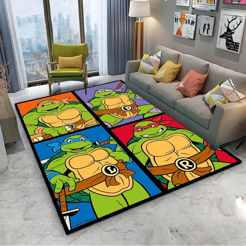 T-Teenages-mutant-Ninjas-Turtles Film Movie 3D Carpet Rug Art for Room Decor Home KidsDoor Gift Kids Area Rug Non-slip Floor Mat