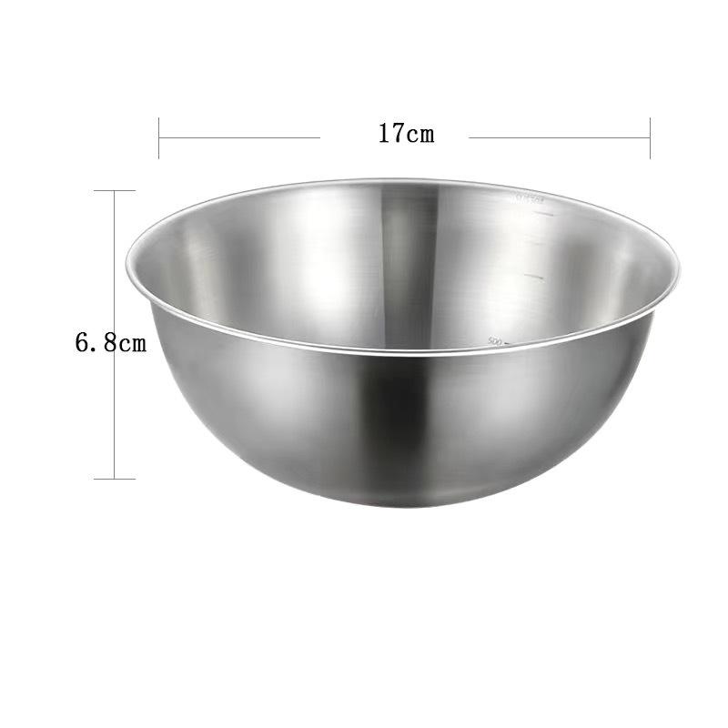 

Stainless Steel Rice and Vegetable Washing Basin with Drain Basket 17cm Salad Bowl серебряный