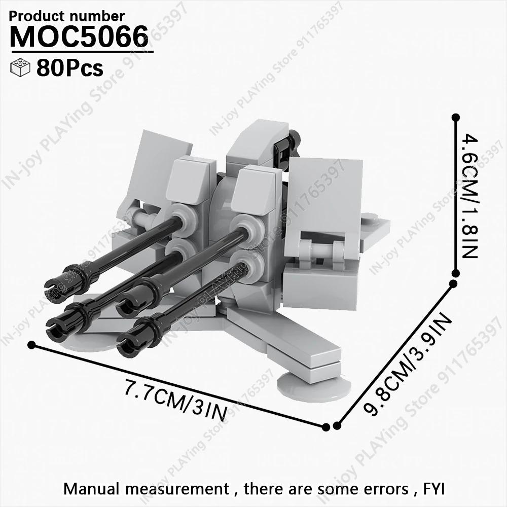 MOOXI Simulierte Militärkriegs-Bausteine WW2 Schlachtfeldruinen Artilleriekanonen Modell MOC Steine Erwachsenen-Set Spielzeug für Jungen
