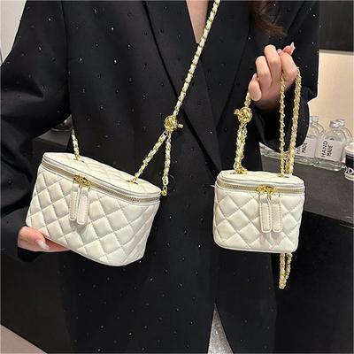 Small Box Bag Female Mini Crossbody Bag Lattice Chain Bag Versatile