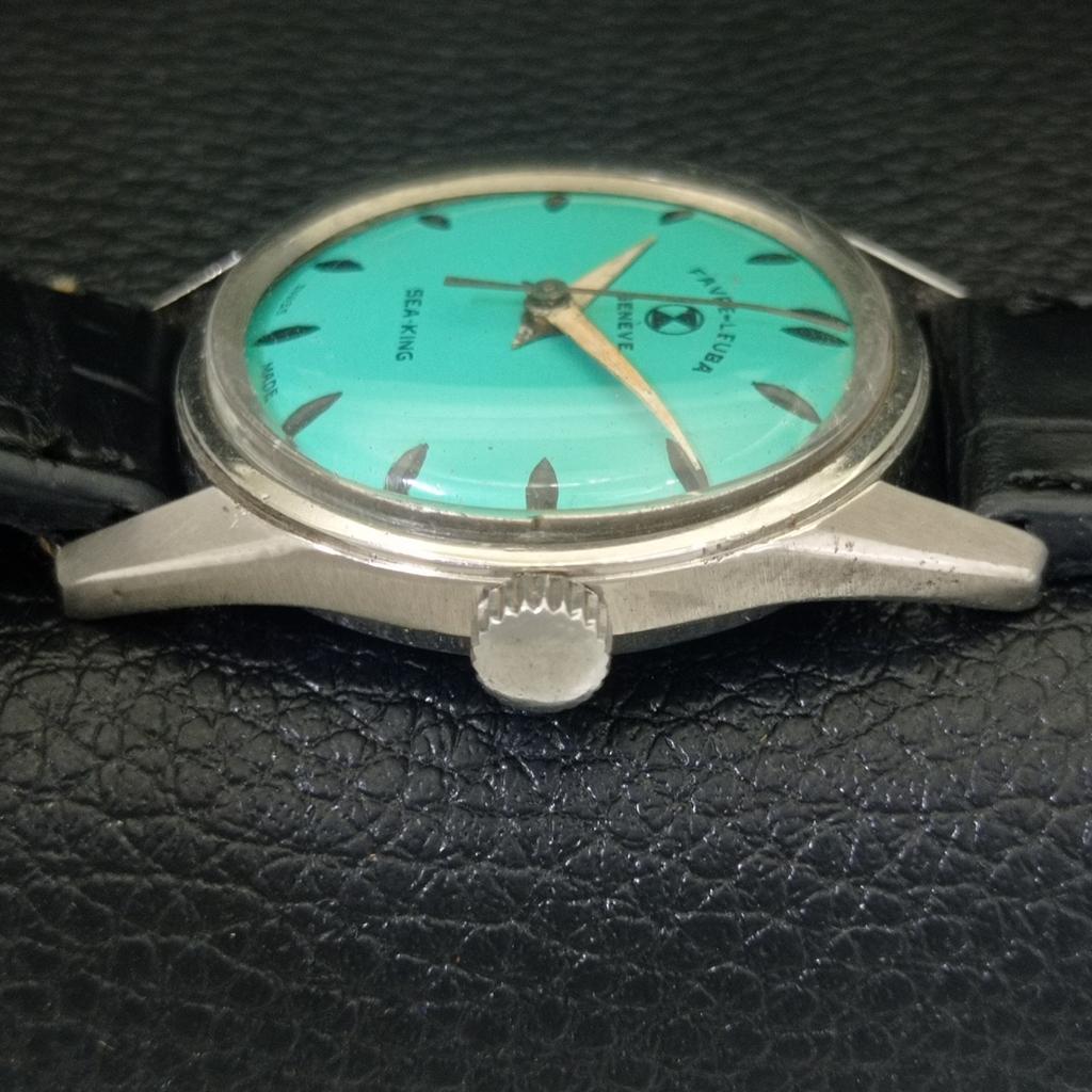 VINTAGE FAVRE LEUBA GENEVE SEA KING HAND-WINDING 111 SWISS MENS WATCH A703826-1 R213f-a703826