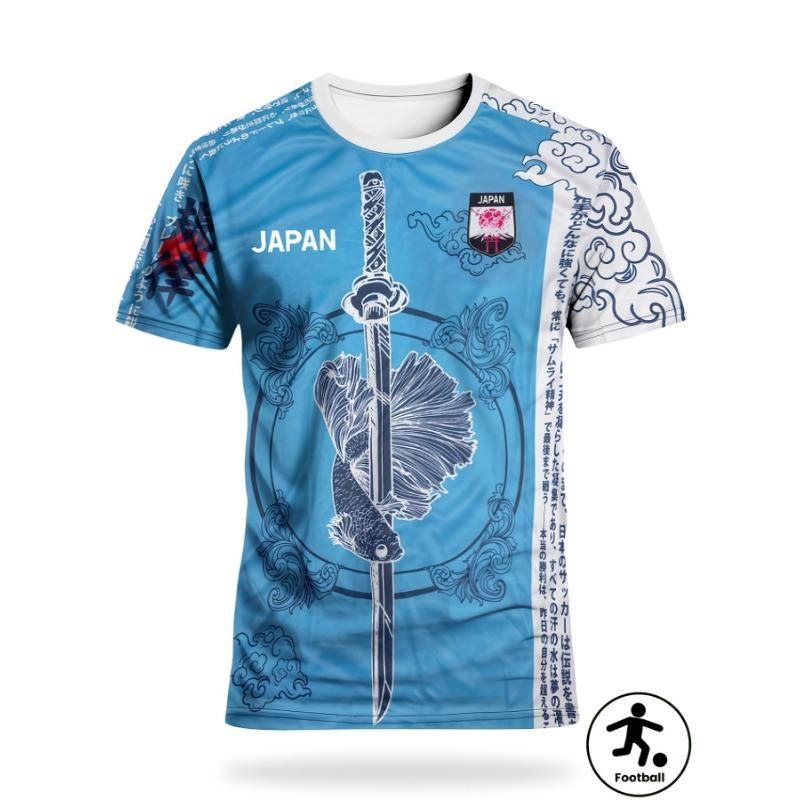 Japanese Style Soccer Jersey With Logo Design Breathable