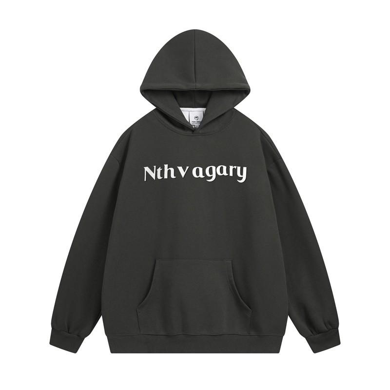 Unisex Oversized Hooded Sweatshirt With Letter Print Casual Streetwear Pullover Fall