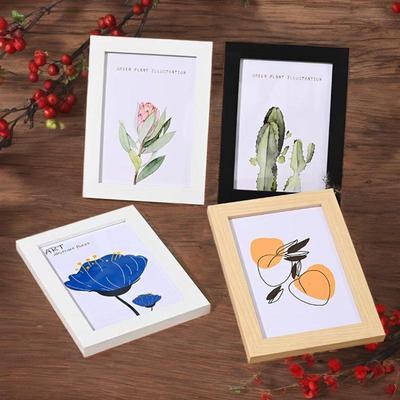 Handmade Wooden Photo Frame for Desk or Wall - Fits 5, 6, 7, 8, 10 Inch & A4 Photos, Creative and Simple Design
